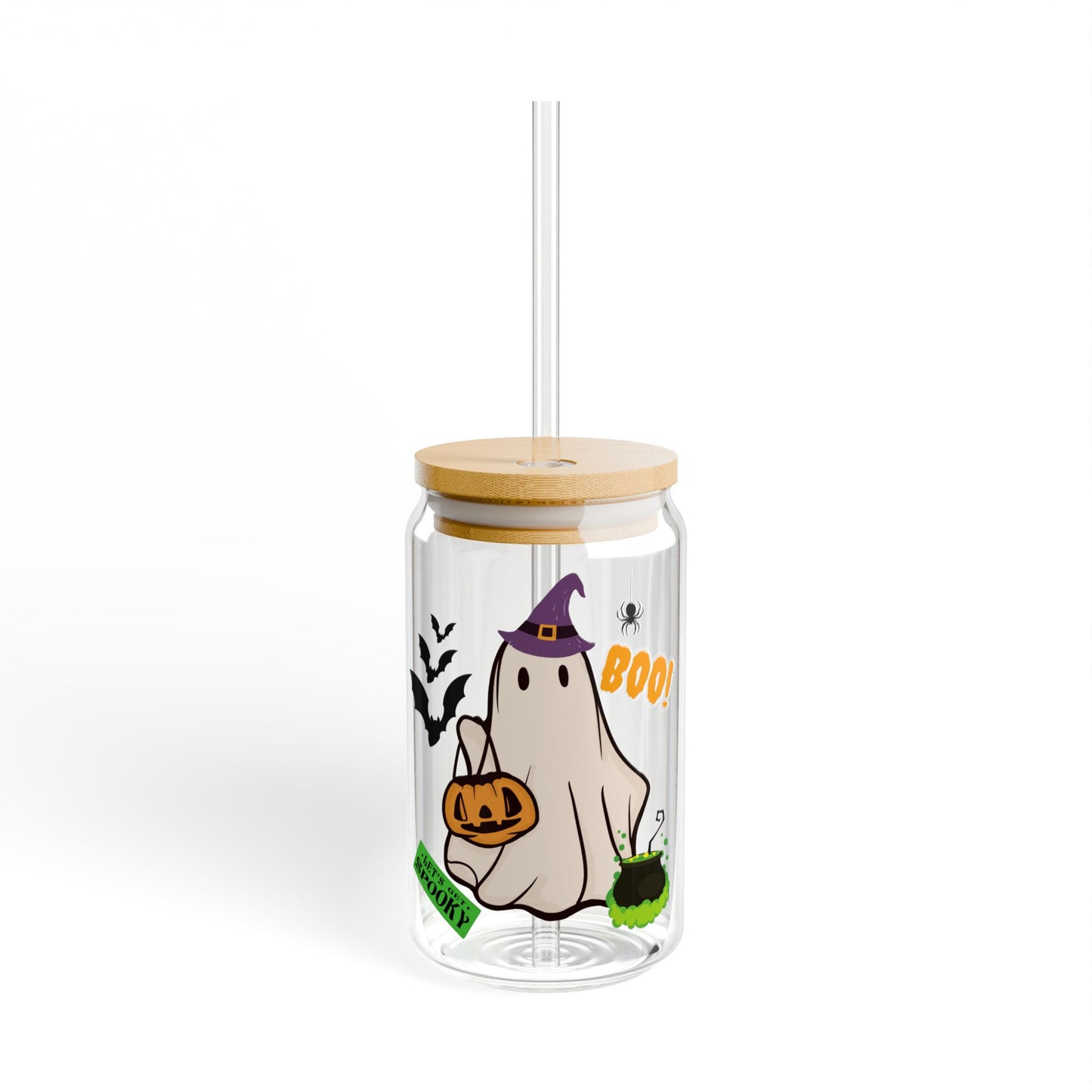 Cute Ghost Sipper Glass, 16 oz